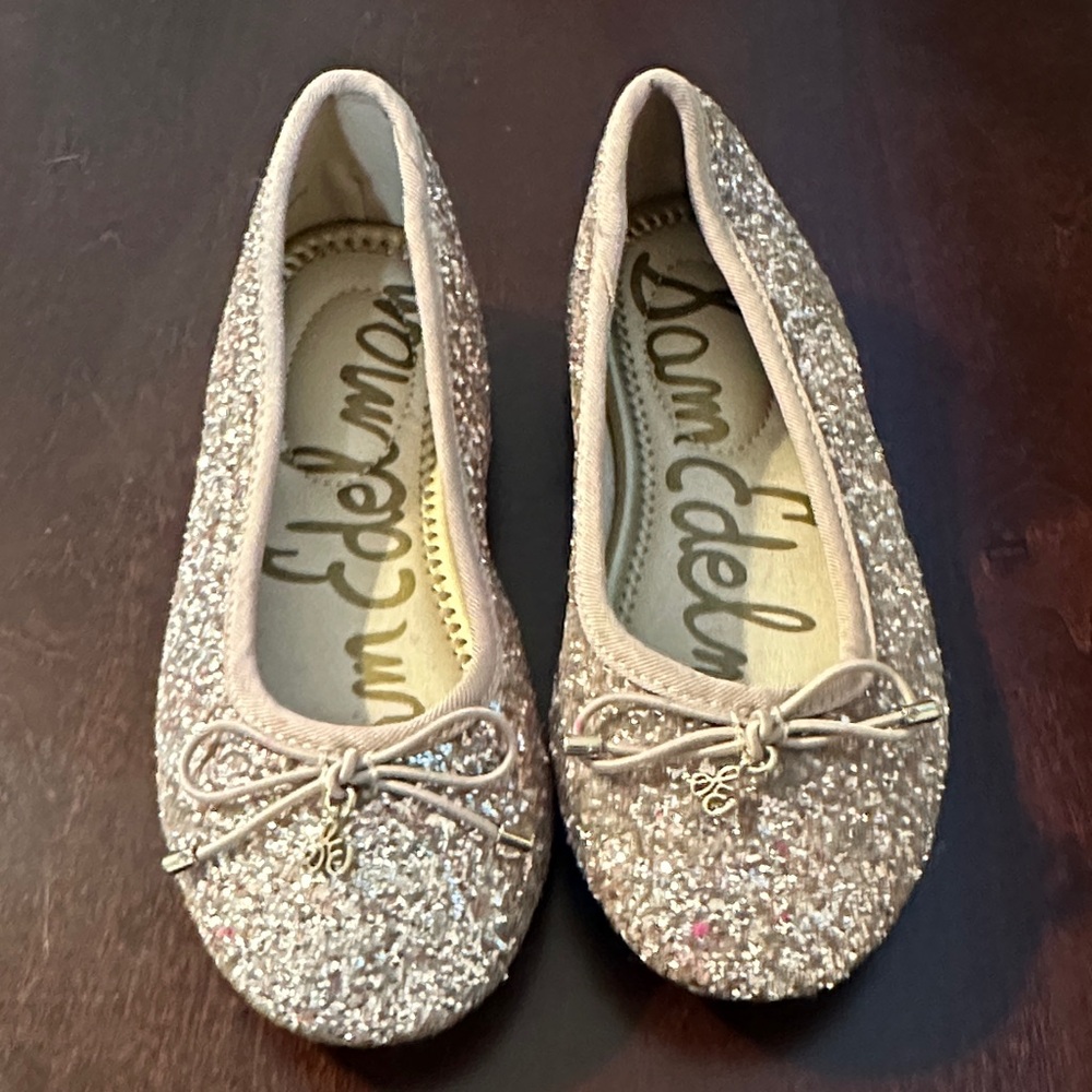 Sam Edelman Kids Glitter Dress Shoes - Silver